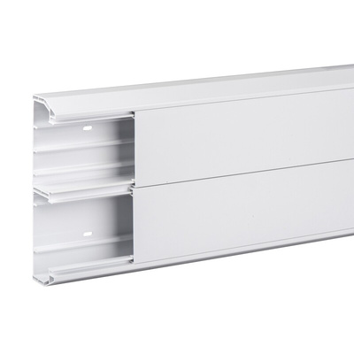 Schneider Electric EP White Dado Trunking - Closed Slot, W210 mm x D52mm, L3m, uPVC