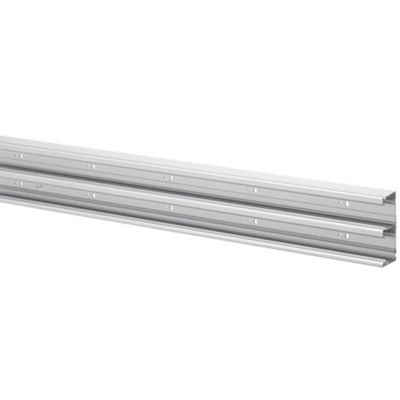 Planet-Wattohm Logix Grey Dado Trunking - Closed Slot, W130 mm x D50mm, L2m, Aluminium