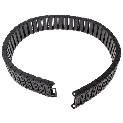 Igus 7, e-chain Black Cable Chain - Flexible Slot, W57 mm x D15mm, L1m, 38 mm Min. Bend Radius, Igumid G