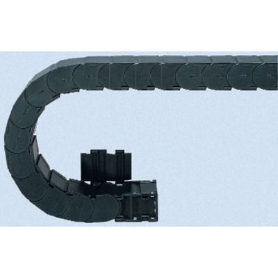 Igus 157, e-chain Black Cable Chain - Flexible Slot, W66 mm x D50mm, L1m, 175 mm Min. Bend Radius, Igumid G