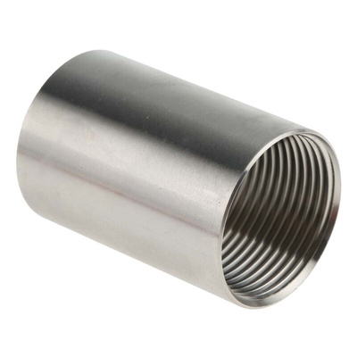 RS PRO Coupler, Conduit Fitting, 25mm Nominal Size, 316 Stainless Steel, Silver