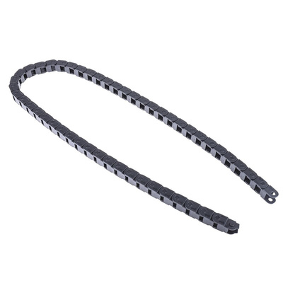 Igus 6, e-chain Black Cable Chain - Flexible Slot, W16.5 mm x D15mm, L1m, 38 mm Min. Bend Radius, Igumid G