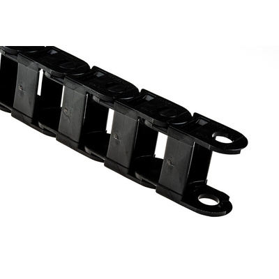 Igus 10, e-chain Black Cable Chain - Flexible Slot, W36 mm x D23mm, L1m, 38 mm Min. Bend Radius, Igumid G