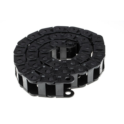 Igus 10, e-chain Black Cable Chain - Flexible Slot, W36 mm x D23mm, L1m, 38 mm Min. Bend Radius, Igumid G