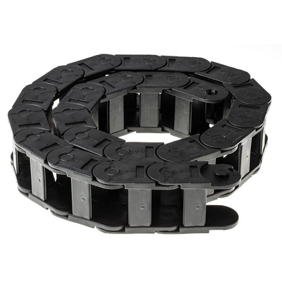 Igus 200, e-chain Black Cable Chain - Flexible Slot, W54 mm x D35mm, L1m, 75 mm Min. Bend Radius, Igumid G