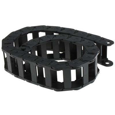 Igus 200, e-chain Black Cable Chain - Flexible Slot, W73 mm x D35mm, L1m, 75 mm Min. Bend Radius, Igumid G
