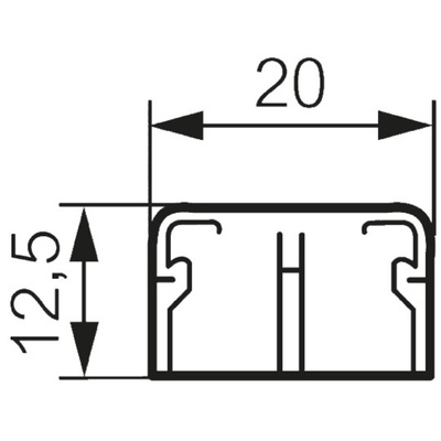 Legrand DL Plus White Mini Trunking - Closed Slot, W12.5 mm x D20mm, L2.1m, Plastic