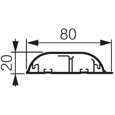 Legrand White Skirting Trunking, W80 mm x D20mm, L2m, PVC