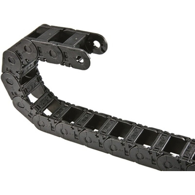 Igus 2400, e-chain Black Cable Chain - Flexible Slot, W38 mm x D25mm, L1m, 55 mm Min. Bend Radius, Igumid G