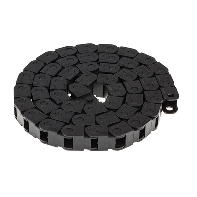 Igus 6, e-chain Black Cable Chain - Flexible Slot, W16.5 mm x D15mm, L1m, 18 mm Min. Bend Radius, Igumid G