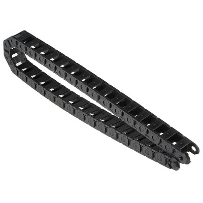 Igus B15i, e-chain Black Cable Chain - Flexible Slot, W36 mm x D23mm, L1m, 38 mm Min. Bend Radius, Igumid G