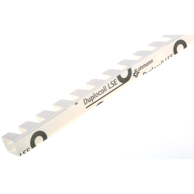 HellermannTyton HTC White Slotted Flexible Panel Trunking - Flexible Slot, W9 mm x D11mm, L0.5m, Plastic