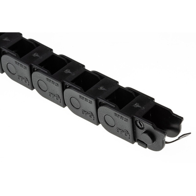 Igus 7, e-chain Black Cable Chain - Flexible Slot, W16.5 mm x D15mm, L1m, 18 mm Min. Bend Radius, Igumid G