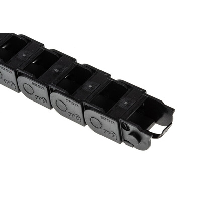 Igus 7, e-chain Black Cable Chain - Flexible Slot, W22.5 mm x D15mm, L1m, 18 mm Min. Bend Radius, Igumid G
