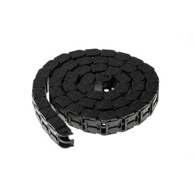 Igus 7, e-chain Black Cable Chain - Flexible Slot, W22.5 mm x D15mm, L1m, 18 mm Min. Bend Radius, Igumid G