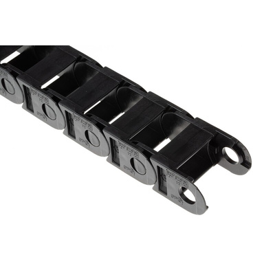 Igus 10, e-chain Black Cable Chain - Flexible Slot, W36 mm x D23mm, L1m, 28 mm Min. Bend Radius, Igumid G