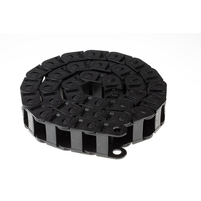 Igus 10, e-chain Black Cable Chain - Flexible Slot, W36 mm x D23mm, L1m, 28 mm Min. Bend Radius, Igumid G