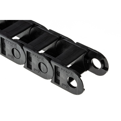 Igus 10, e-chain Black Cable Chain - Flexible Slot, W36 mm x D23mm, L1m, 48 mm Min. Bend Radius, Igumid G