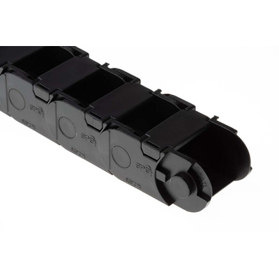 Igus 14, e-chain Black Cable Chain - Flexible Slot, W36 mm x D25mm, L1m, 48 mm Min. Bend Radius, Igumid G