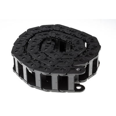 Igus 1400, e-chain Black Cable Chain - Flexible Slot, W51.5 mm x D28mm, L1m, 38 mm Min. Bend Radius, Igumid G