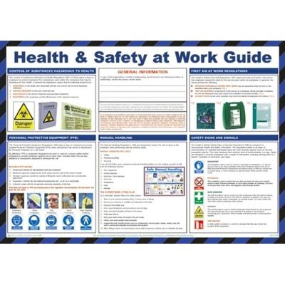 RS PRO Health & Safety At Work Guidance Safety Poster, Semi Rigid Laminate, English, 420 mm, 590mm