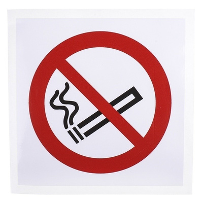 Vinyl No Smoking Prohibition Sign, None