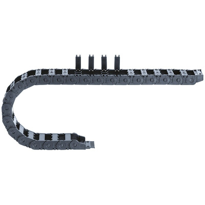 Igus 2500, e-chain Black Cable Chain - Flexible Slot, W54 mm x D35mm, L1m, 75 mm Min. Bend Radius, Igumid GLW