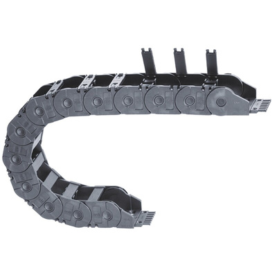 Igus 3500, e-chain Black Cable Chain - Flexible Slot, W95 mm x D64mm, L1m, 75 mm Min. Bend Radius, Igumid G
