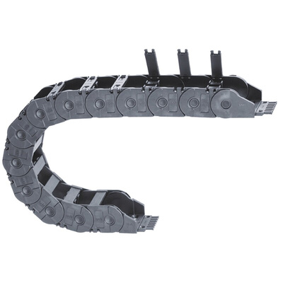 Igus 3500, e-chain Black Cable Chain - Flexible Slot, W95 mm x D64mm, L1m, 125 mm Min. Bend Radius, Igumid G