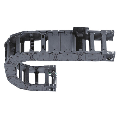 Igus E4.56, e-chain Black Cable Chain - Flexible Slot, W184 mm x D84mm, L1m, 300 mm Min. Bend Radius, Igumid G