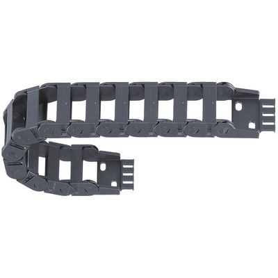 Igus 10, e-chain Black Cable Chain - Flexible Slot, W26 mm x D23mm, L1m, 100 mm Min. Bend Radius, Igumid G
