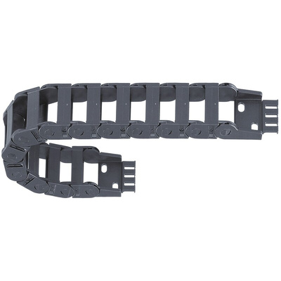 Igus 10, e-chain Black Cable Chain - Flexible Slot, W36 mm x D23mm, L1m, 100 mm Min. Bend Radius, Igumid G