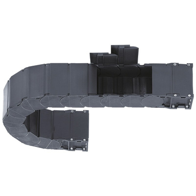 Igus 157, e-chain Black Cable Chain - Flexible Slot, W116 mm x D50mm, L1m, 175 mm Min. Bend Radius, Igumid G