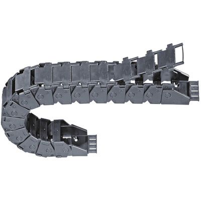 Igus 17, e-chain Black Cable Chain - Flexible Slot, W60.5 mm x D39mm, L1m, 125 mm Min. Bend Radius, Igumid G