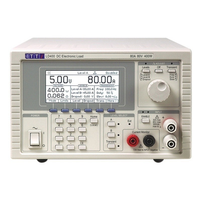 Aim-TTi Electronic DC Load, LD400 Series, LD400, 0 ￫ 80 A, 0 ￫ 80 V, 0 ￫ 400 W, 0.04 ￫ 10 Ω@ 0.01Ω, 2 ￫ 400