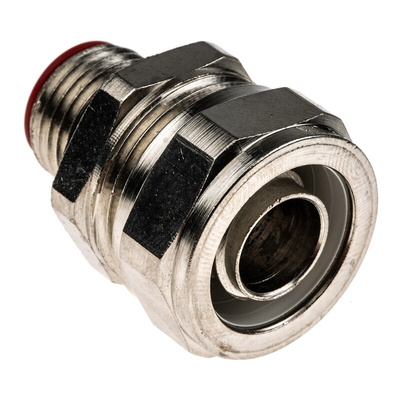 Adaptaflex Swivel, Conduit Fitting, 16mm Nominal Size, M16, Brass, Silver