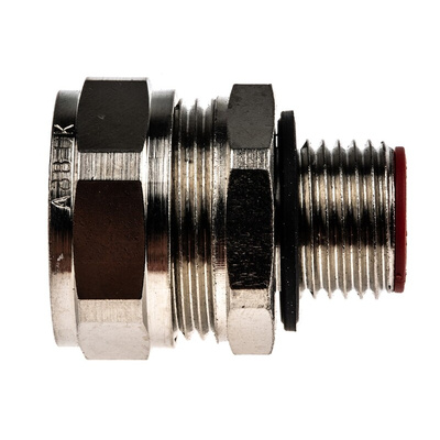 Adaptaflex Swivel, Conduit Fitting, 16mm Nominal Size, M16, Brass, Silver