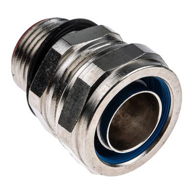 Adaptaflex Swivel, Conduit Fitting, 20mm Nominal Size, M20, Brass, Silver
