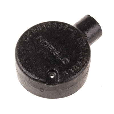 RS PRO Terminal Box, Conduit Fitting, 20mm Nominal Size, Steel, Black