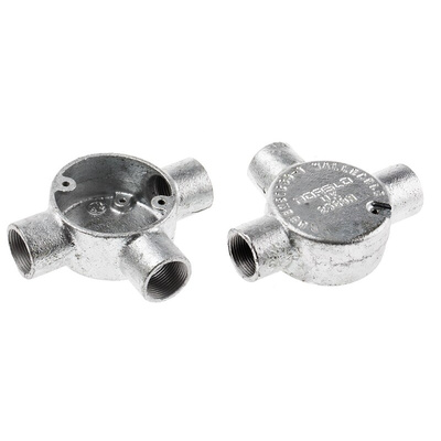 RS PRO T Piece, Conduit Fitting, 25mm Nominal Size, Steel