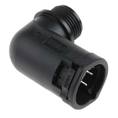 PMA 90° Elbow, Conduit Fitting, 20mm Nominal Size, M20, PA 6, Black
