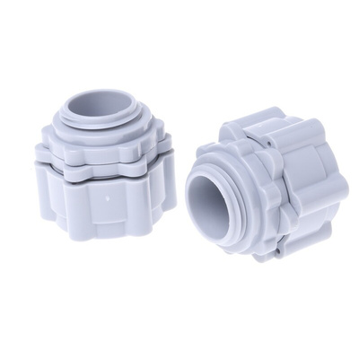 RS PRO Straight, Conduit Fitting, 20mm Nominal Size, Nylon 66, Grey