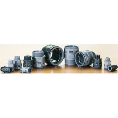 Nylofix Straight, Conduit Fitting, 12mm Nominal Size, M16 x 1.5, PA 6, Black