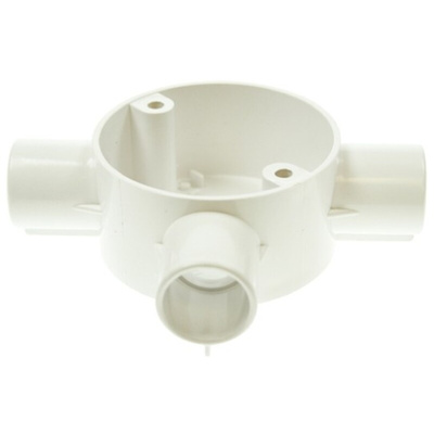 Schneider Electric T Piece, Conduit Fitting, 25mm Nominal Size, uPVC, White