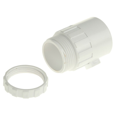 Schneider Electric Adapter, Conduit Fitting, 25mm Nominal Size, uPVC, White
