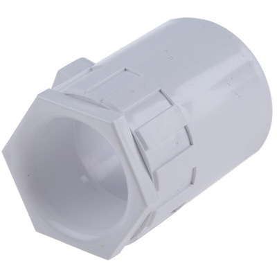 Schneider Electric Adapter, Conduit Fitting, 25mm Nominal Size, uPVC, White