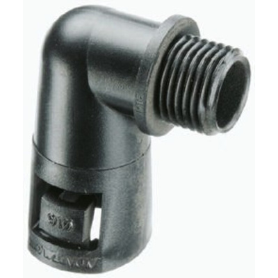 Adaptaflex 90° Elbow, Conduit Fitting, 28mm Nominal Size, M25, Nylon 66, Black