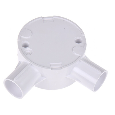 Schneider Electric Angle Box, Conduit Fitting, 20mm Nominal Size, uPVC, White
