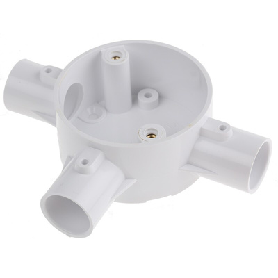 Schneider Electric T Piece, Conduit Fitting, 20mm Nominal Size, uPVC, White