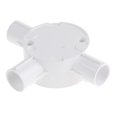 Schneider Electric T Piece, Conduit Fitting, 20mm Nominal Size, uPVC, White